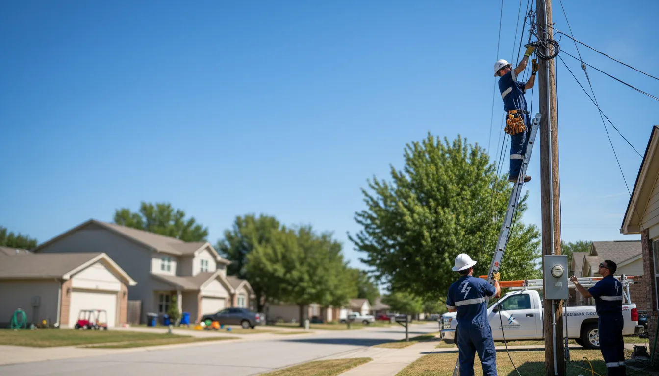 Residential electrician providing installation services in Wanblee, SD